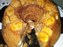 Bolo de banana com canela