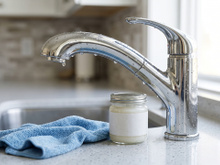 Pincelar um pouco de óleo de coco nas torneiras de inox: o truque simples para repelir manchas de água e poeira