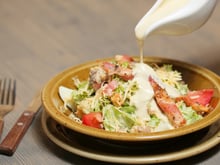 Salada simples com molho