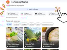 Conheça o novo perfil do TudoGostoso e receba nossas receitas no seu feed