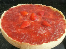 Cheesecake de morango delicioso