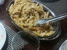Penne ao molho de camarão branco