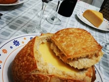 Sopa cremosa de batata e cenoura