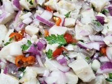 Ceviche de tilápia fácil
