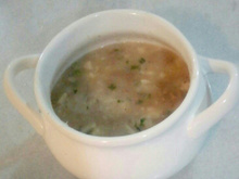 Sopa de Cará com Carne Moída