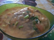 Peixe frito no coco simples