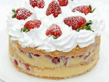 Bolo com recheio de creme