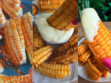 Melhor que milho de praia: faça essa versão tostada na airfryer e depois é só mergulhar no molho