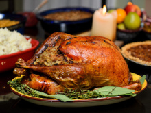 Peru na cachaça recheado e suculento