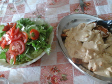 Filé de frango com molho de champignon