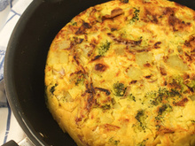 Fritada de batata com azeitonas