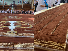 O maior tiramisu do mundo! Sobremesa gigante que quebrou recorde usou 150 mil biscoitos e 3 mil ovos