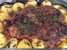 Pernil ao forno com batata