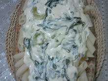 Penne ao molho branco com salsão
