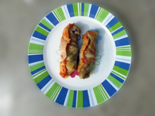 Charuto de carne com barbecue