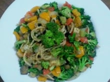 Macarrão com legumes