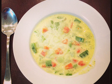Sopa de legumes com cream cheese light