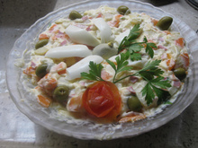 Salada saborosa de maionese