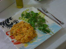 Risoto de camarão e marisco