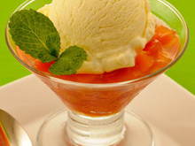 Doce de mamão com sorvete