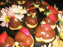 Profiteroles de café com creme