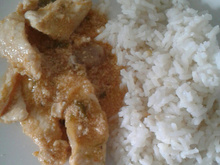 Frango com leite de coco