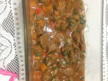 Bife ou carne em cubos ao molho