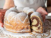 Todo final de semana faço esse bolo mesclado fofinho para o café da manhã, é um ato de amor!