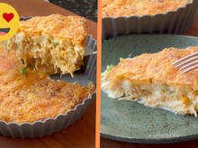 Torta de frango e tapioca na airfryer: crocante por fora e cremosa por dentro, essa delícia saudável só tem 192 calorias por porção