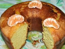 Bolo de tangerina com calda durinha