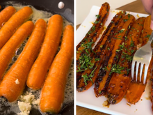 Nem mole, nem dura: cenoura caramelizada com laranja fica com a textura perfeita e é aquele acompanhamento diferente e fácil de fazer que surpreende