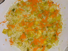Risoto de limão e abobrinha