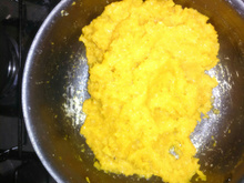 Purê de abóbora japonesa