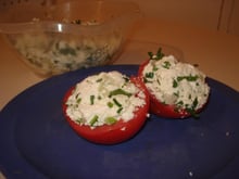 Cesta de tomates com ricota