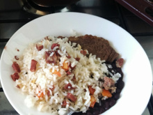 Arroz com carne seca