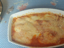 Escondidinho de frango e queijo