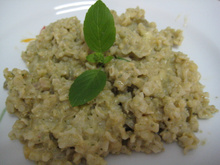 Risoto ao pesto com parmesão