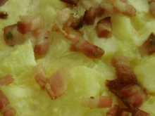 Batata gratinada com bacon