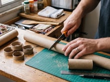 Eu não jogo fora os rolos de papel alumínio: corto-os em anéis como se fossem salsichas — assim, fica menos bagunçado no armário e na cozinha