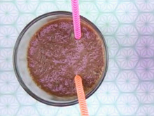 Milk-shake de banana com creme de avelã