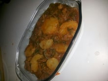 Bife de caldo com batatas
