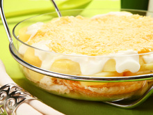 Arroz com bacalhau e farofa doce