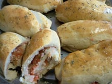 Enroladinho de presunto e queijo