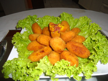 Bolinho de abóbora com carne seca