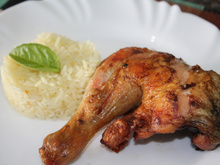 Coxa e sobrecoxa de frango com cerveja