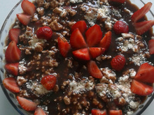 Sobremesa de morangos com suspiro