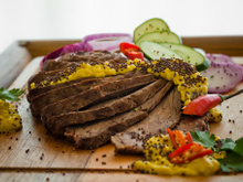 Picanha na mostarda e sal grosso