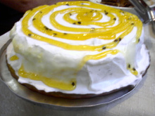 Torta da jack com pão-de-ló de maracujina