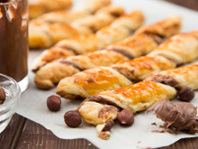 Torsade de creme de avelã: palitos de massa folhada recheados