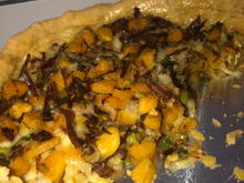 Torta de carne seca com banana da terra